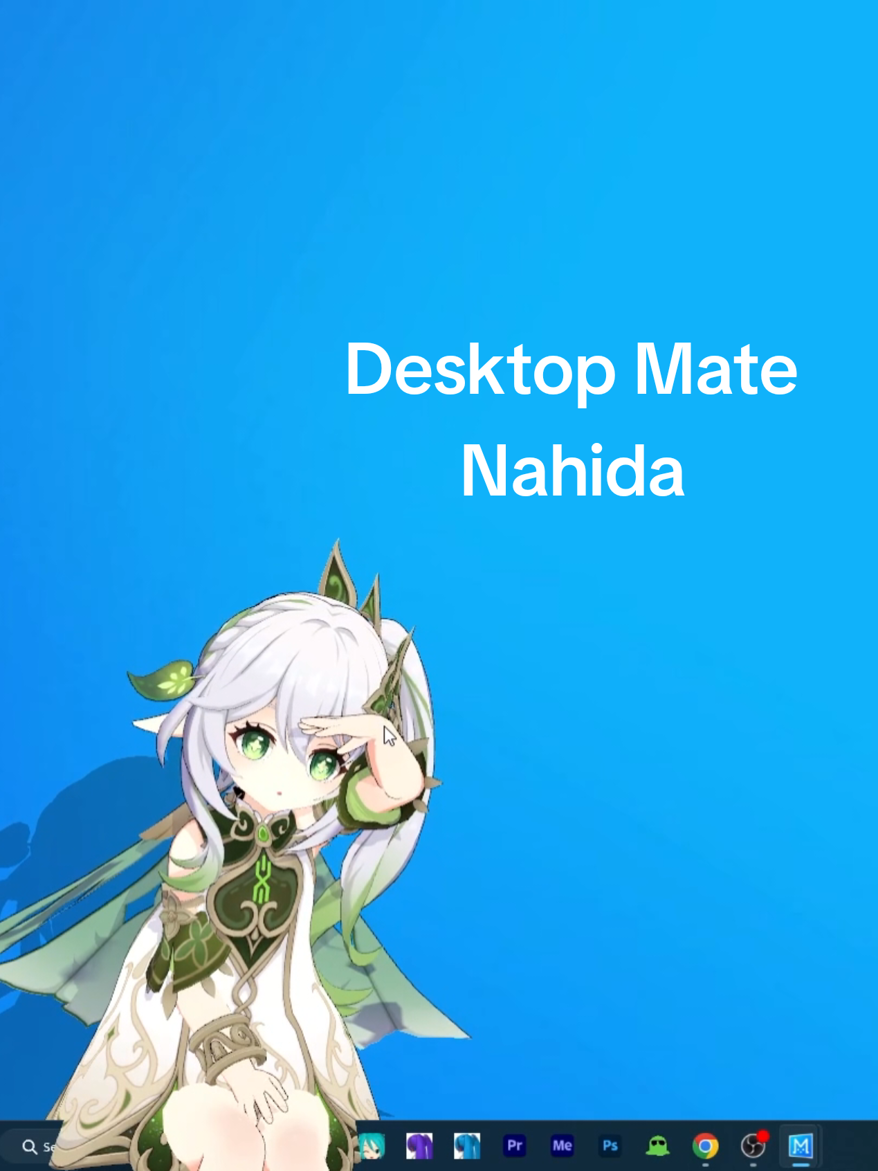 I downloaded Nahida Desktop Mate as a companion #GenshinImpact #nahida #hoyocreators #genshin #genshinvideo #animation 