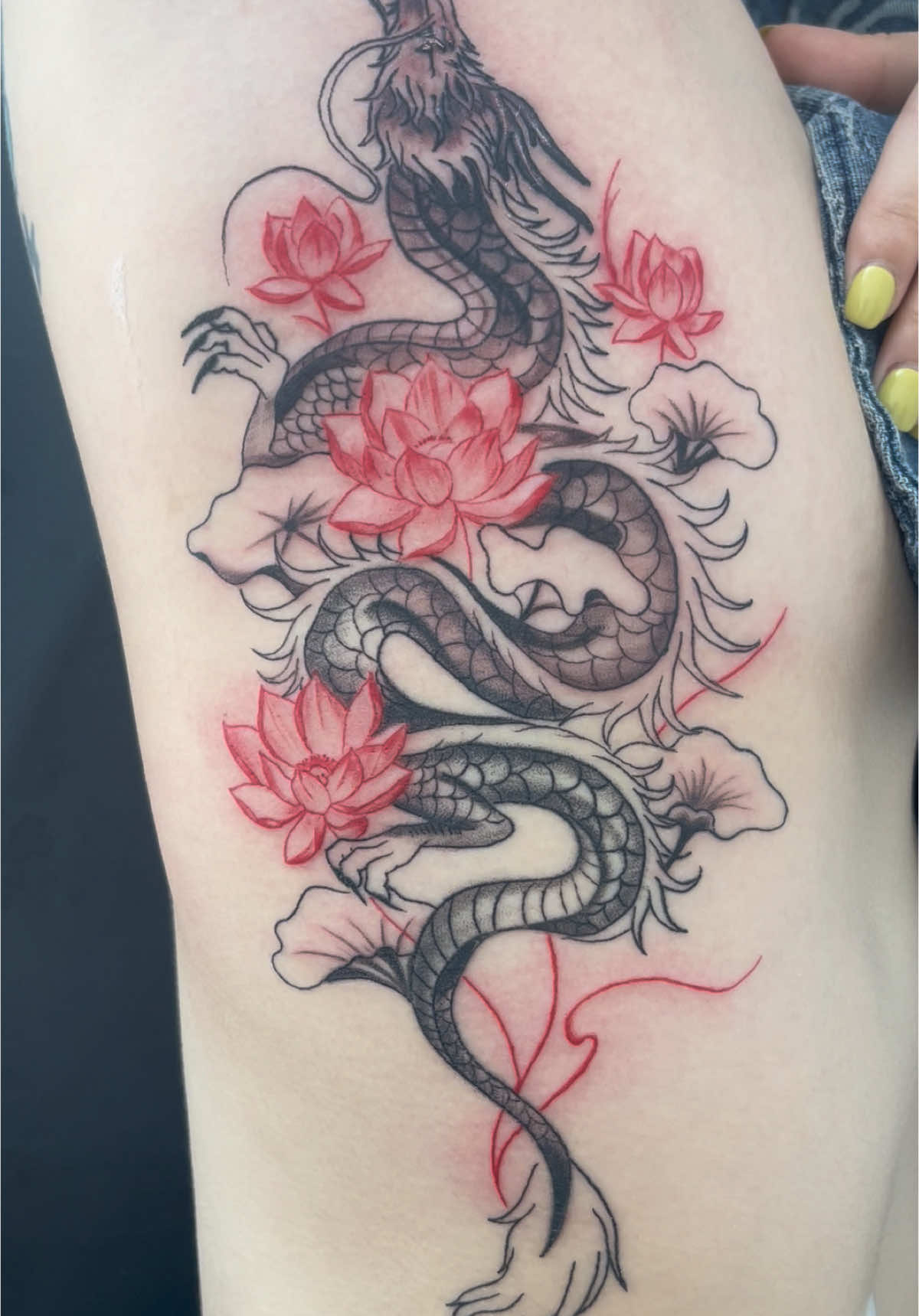 🐉🪷#xuhuong #rùatattoo #tattooideas #cantho #tattooartist #tattooartist #tattootiktok 