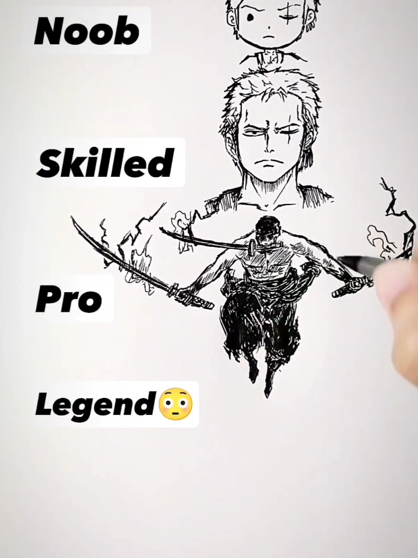 How to Draw Legend Zoro  . . . . . . . #zoro #roronoazoro #zoroedit #onepiece #onepieceedit #onepiecefan #sanji #luffy #chopper #nami #usopp #mangadrawing #mangaart #manga #animeedits #animeart #animedrawing #anime #artist #fanart #fanartanime #desenho #cutedrawings #cutedrawing #cooldrawing #foryou #fyp 