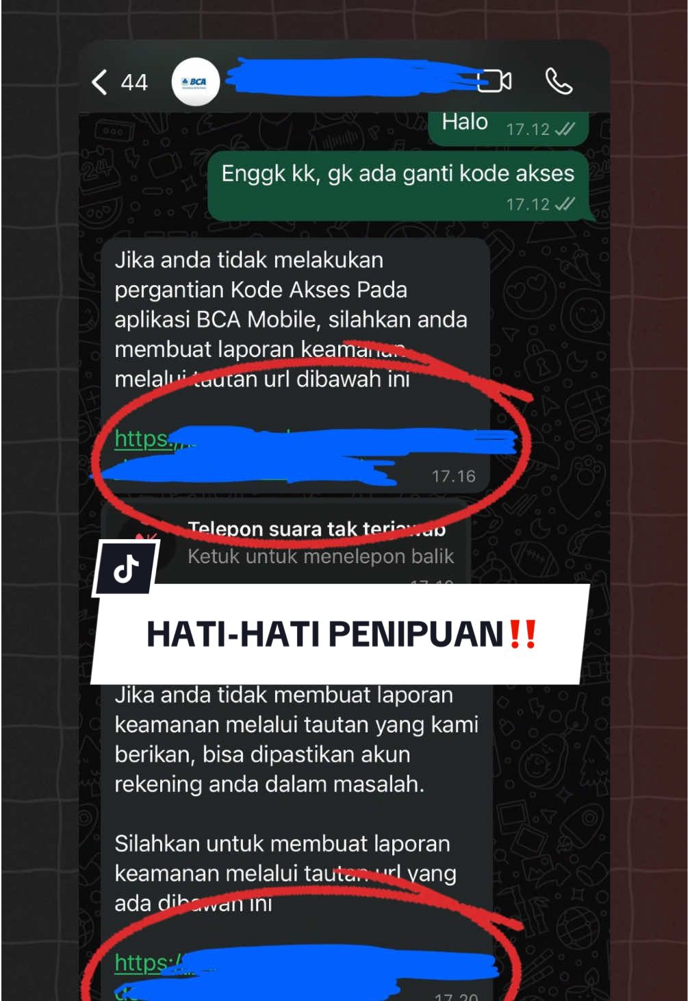 Hati-Hati sama penipuan sekarang ⚠️‼️ #penipuan #tutorial #trikwhatsapp 