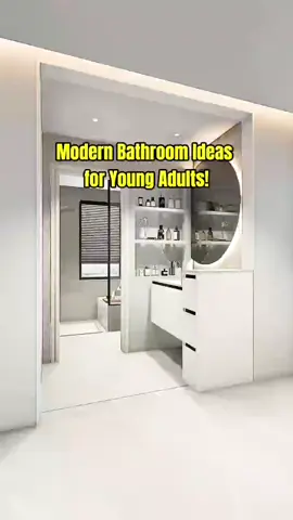 Transform your bathroom into a stylish and functional space that fits the modern aesthetic of today’s youth!🚿 #bathroom  #bathroomdesign  #Home  #homedecor  #interiordesign #usa #americanstyle #american