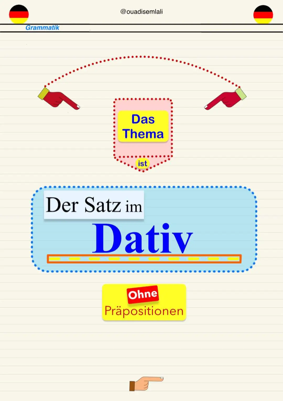 #Dativ #dativ #satz #der #dem #Akkusativ #deutsch_lernen #lernenmittiktok #lernen #deutsch #deutschland #تعلم_الألمانية #deutsch_lernen #Grammatik #deutsche #mitlernen #معلمـالألمانية #sei_dabei #grammatik #A1 #fyp #fy #fürdich #fürdeineseite #ouadisemlali #Grafik #grafik #design #designer #تعلم #تعلم_على_التيك_توك #Nominativ #satz #nominativ 