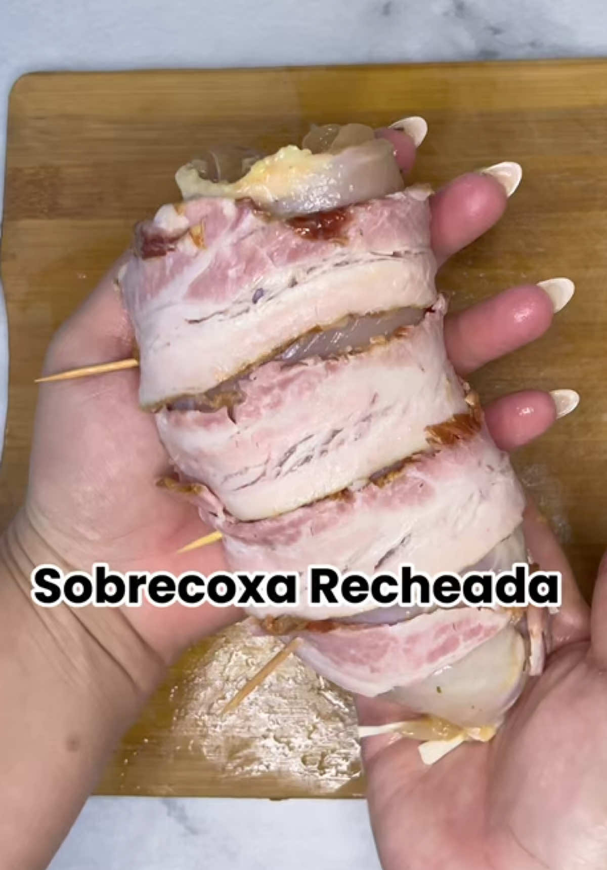 Sobrecoxa recheada #receitas #cozinhando #donadecasa #brasil #receitasfaceis 