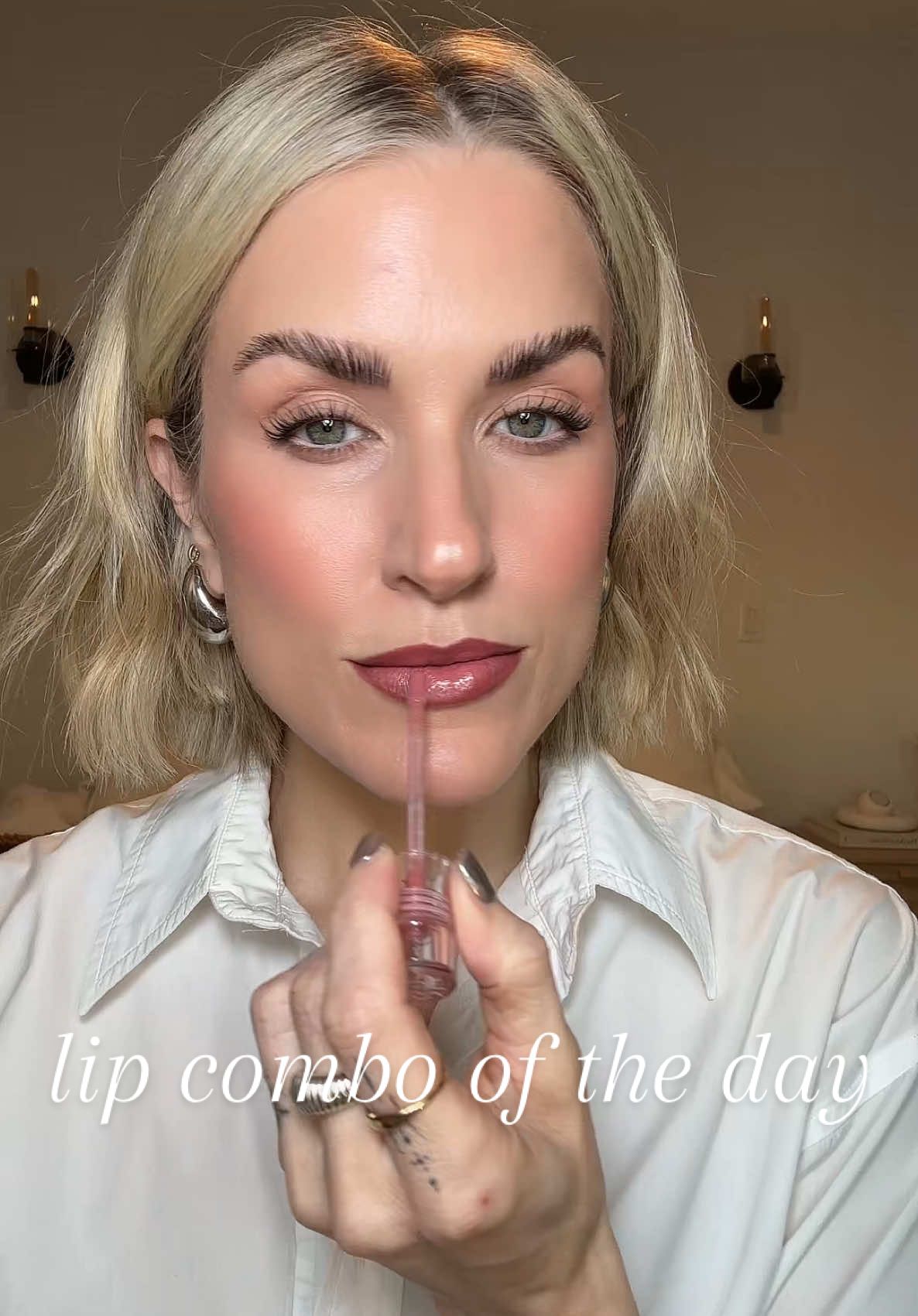 Lip Combo-> @makeupforever universal earth liner @Charlotte Tilbury lipstick in kidmans kiss  @Tower 28 Beauty gloss In pistachio 💋 #lipstick #lipcombo #makeup #lipcombooftheday 
