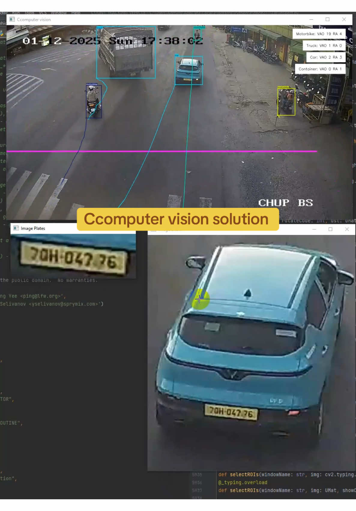 Demo traffic management system software #ccomputervision #computervision 