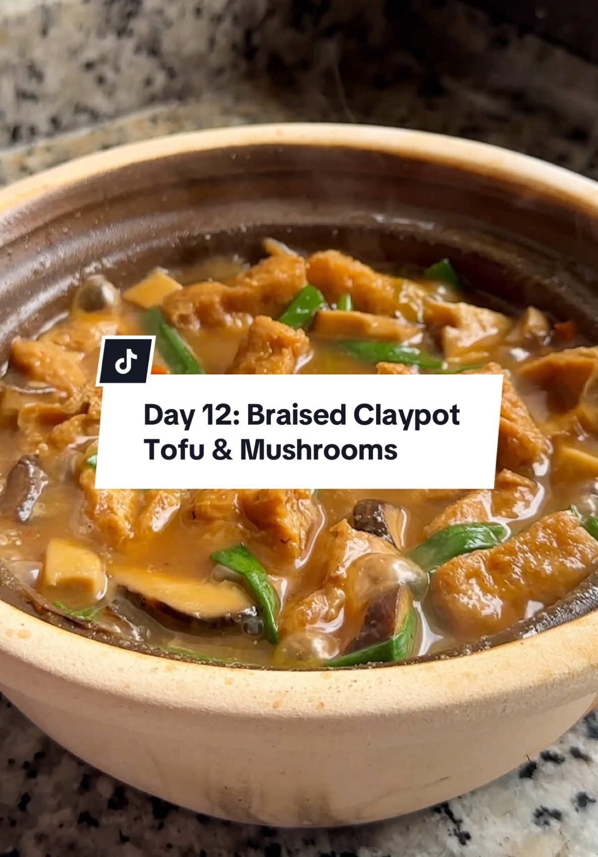 30 UNDER 30 DAY 12: BRAISED CLAYPOT TOFU AND MUSHROOMS🍲 You can find the full recipe here: https://browngirlveganeats.com/braised-claypot-tofu-and-mushrooms/ #vegan #veganrecipes #veganfood #veganuary #plantbased #dairyfree #vegantiktok #claypot #tofurecipes #glutenfree #claypottofu #chinesefood #EasyRecipes #quickrecipes #chineserecipes