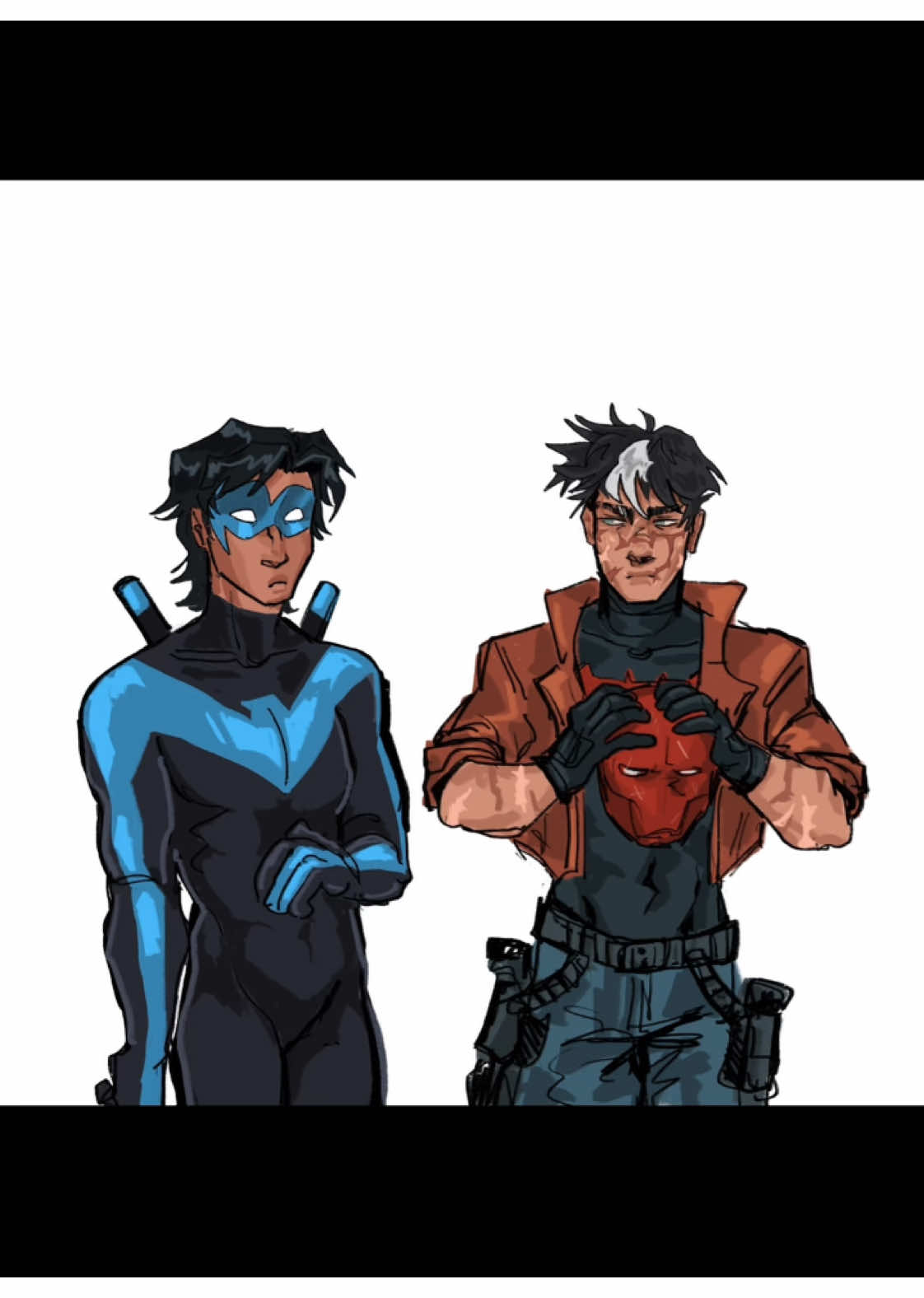 Please don’t judge me I made this in like one night it’s ass  #dccomics#batmancomics#nightwing#redhood#jasontodd#jasontoddfanart#nightwingfanart#richardgrayson#batfammemes 