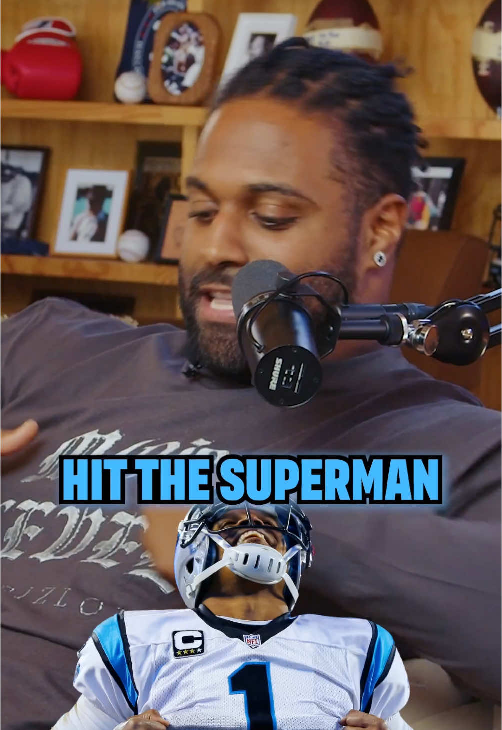 Cam Jordan’s favorite QB to sack: Cam Newton 🦸‍♂️ #camnewton #superman #nfl 