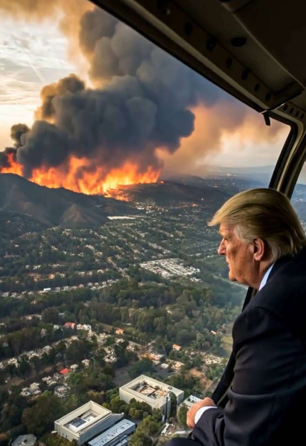 Brände in Los Angeles. Los Angeles in Not. Naturkatastrophe. Donald Trump besucht LA. #donaldtrump #losangeles #firefighter #naturkatastrophe 