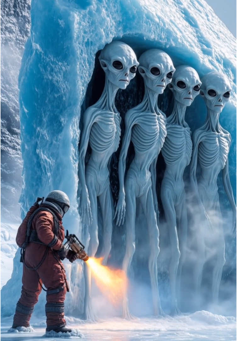 Ancient Aliens discovered frozen alive in the ice at the Antarctica! Is this one of the biggest kept secrets? #ufo #uaps #alien #uap #aliens #antarctica 