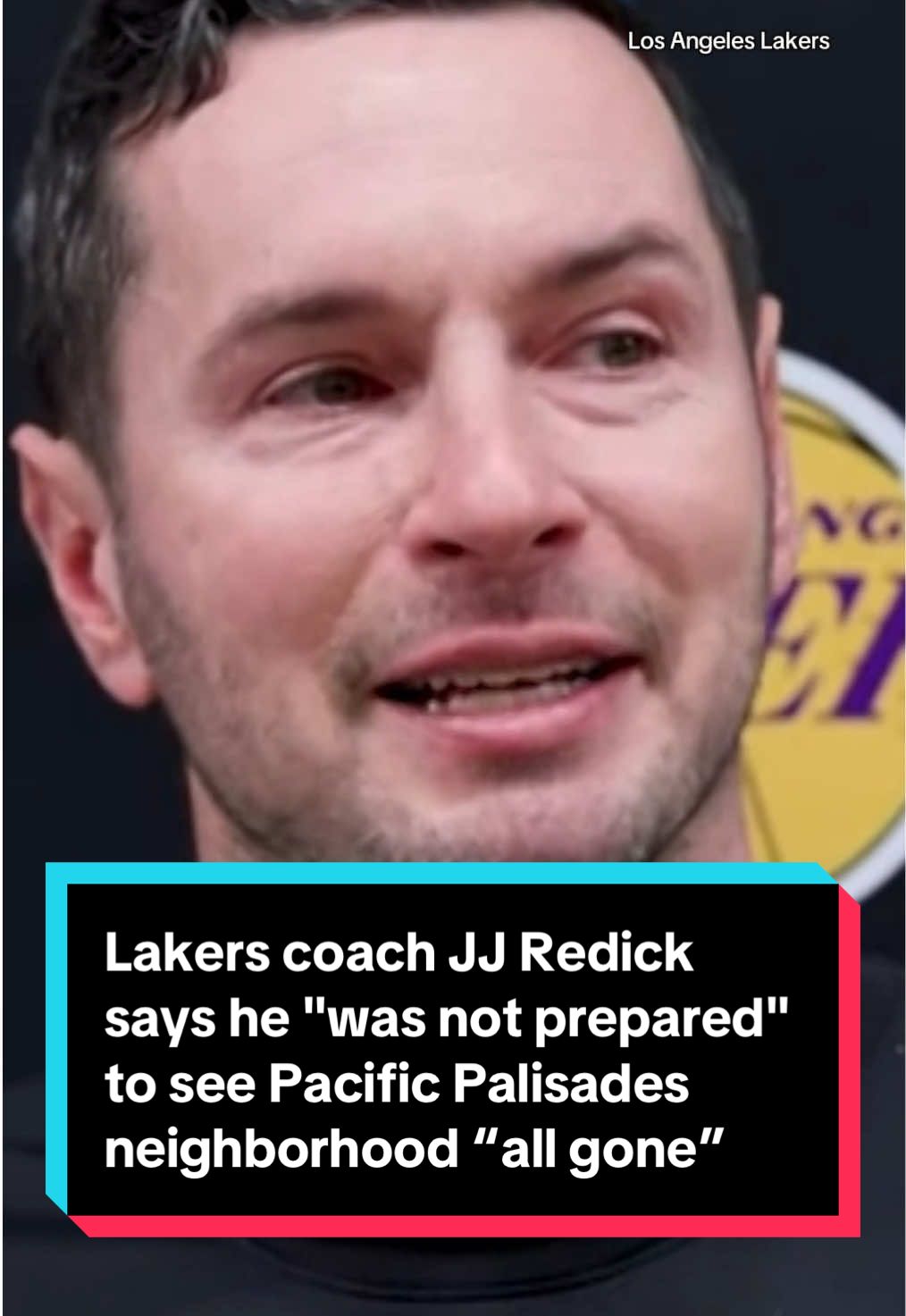 “There’s certain things you can’t replace. … It’s all gone.” Among the many who have lost their homes to the Los Angeles wildfires is Lakers coach JJ Redick, who in an emotional address last week recounted what it was like seeing the Pacific Palisades for the first time after the Palisades Fire tore through his neighborhood. “Almost 20 years together as a couple and 10 years of parenting was in that house,” he said of the home that he and his wife were renting. “…My son did an art project last year … it was like a charcoal pencil painting of a lighthouse that we had framed above the stairs. Like you can’t ever replace stuff like that.” #jjredick #lakers #lalakers #losangeles #la #pacificpalisades #california #wildfire #fire 