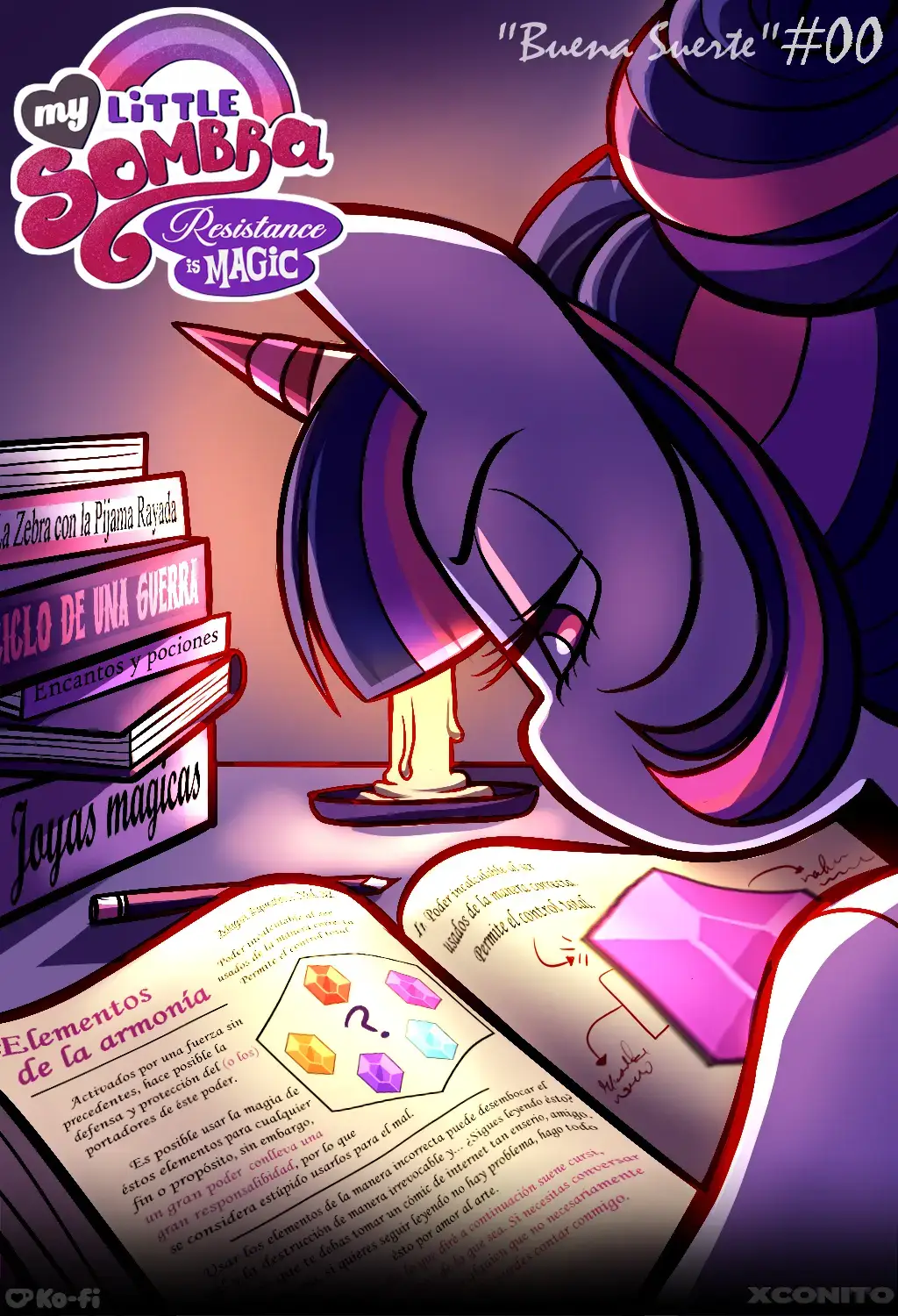 My Little Sombra AU hecho por xCONITO (yo) La unicornio prodigio Twilight Sparkle debe hallar la forma de detener al Rey sombra, traer la Paz a Equestria y enorgullecer a su tutora la Princesa Celestia. Pero sólo hay un problema; 𝘥𝘦𝘣𝘦𝘳á 𝘩𝘢𝘤𝘦𝘳 𝘢𝘮𝘪𝘨𝘢𝘴. Acompaña a Twilight Sparkle en su viaje en busca de los Elementos de la Armonía para derrotar a Sombra y quizá, ella logre descubrir lo mágica que la amistad puede llegar a ser. You can see the English version on the official Twitter account of My Little Sombra: https://x.com/MyLittleSombra?t=1ivfnlawIhz7nZfayefF6w&s=09 #mlp #mlpfandom #mlpfim #mlpau #xconito #conito #mylittlepony #mylittleponyfriendshipismagic #fyp #comic #comics #venezuelatiktok #videoviral #fancomic #au #alternativeuniverse #sombra #mlpsombraau #mylittlesombra #manesix #pony #mlpg4 #mlpfandom #applejack #rainbow #rd #rarity #fluttershy #pinkiepie #pinkie #pinkamena #artistsoftiktok #arte #digital #comics 