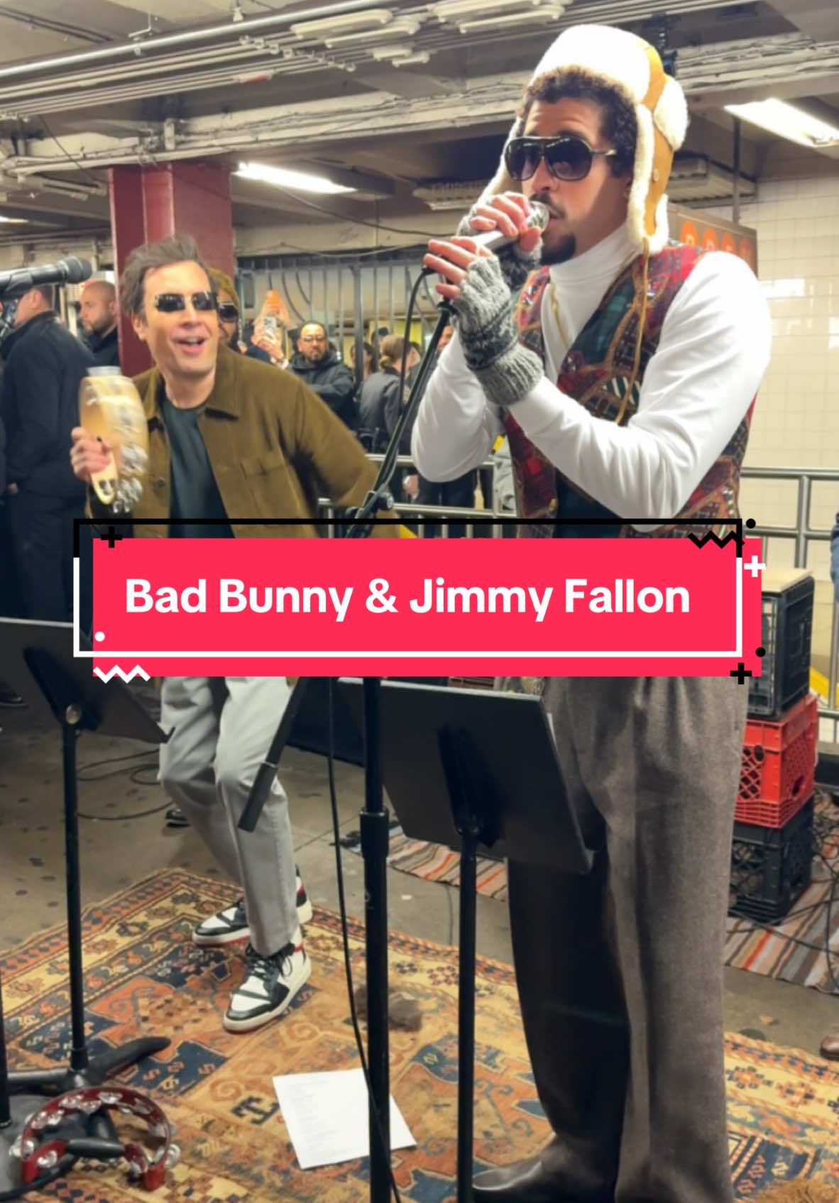 Bad Bunny & Jimmy Fallon in NYC subway part 3 😍🔥 #jimmyfallon #badbunny #subway #entertainmentnews #nyc 