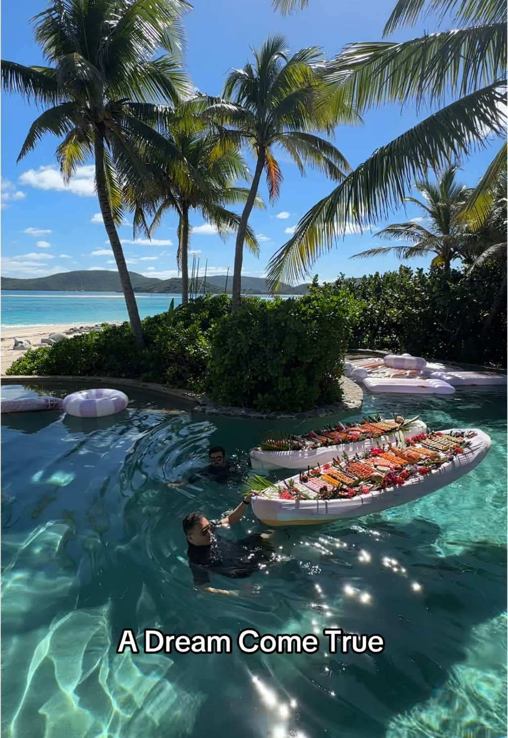 I dont think it gets better than this. SUSHI BOAT  #trippinwithtarte 