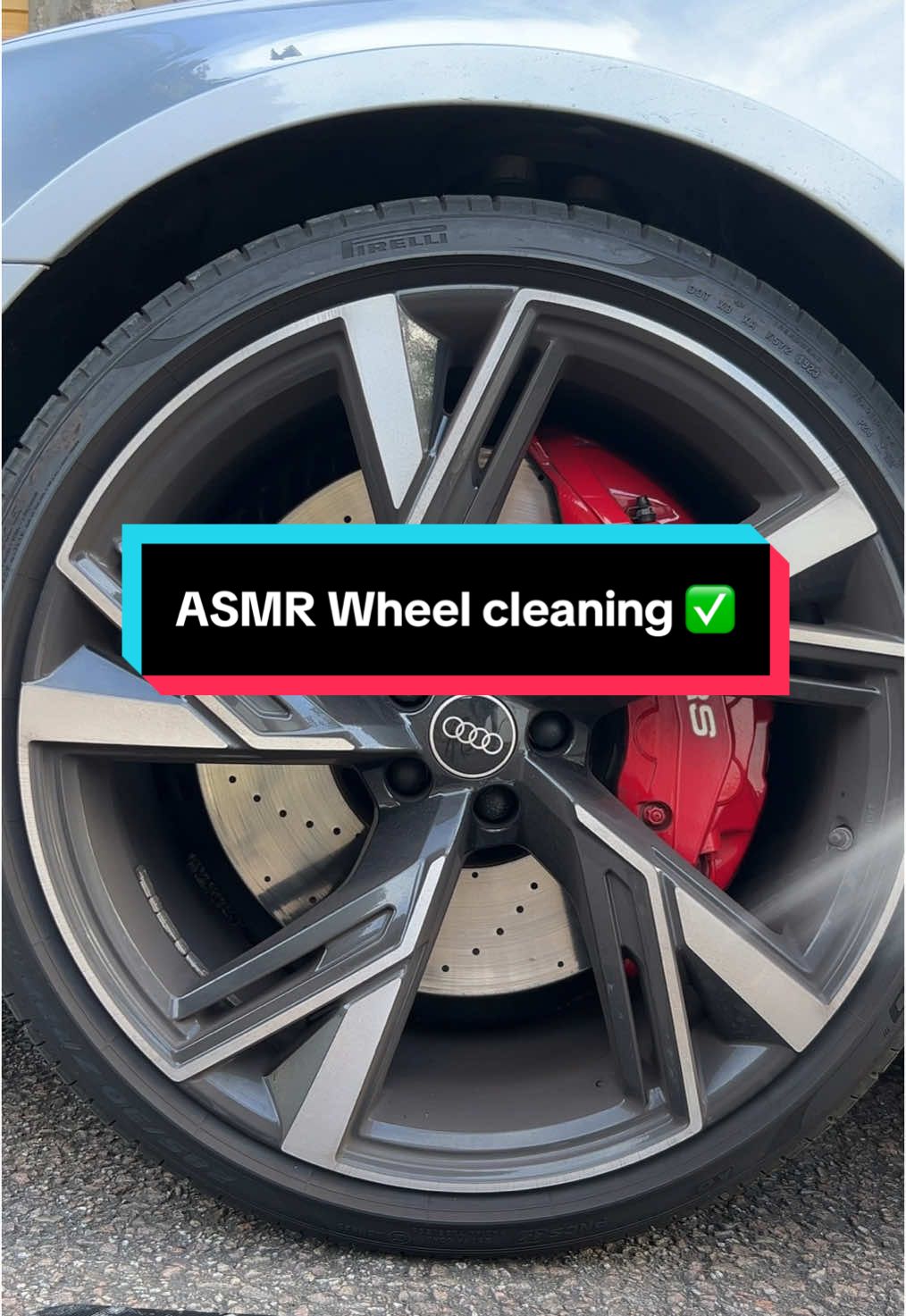 Satisfying ASMR wheel cleaning ✅ #cardetailing #carvaleting #carcare #viralvideos #fyp 