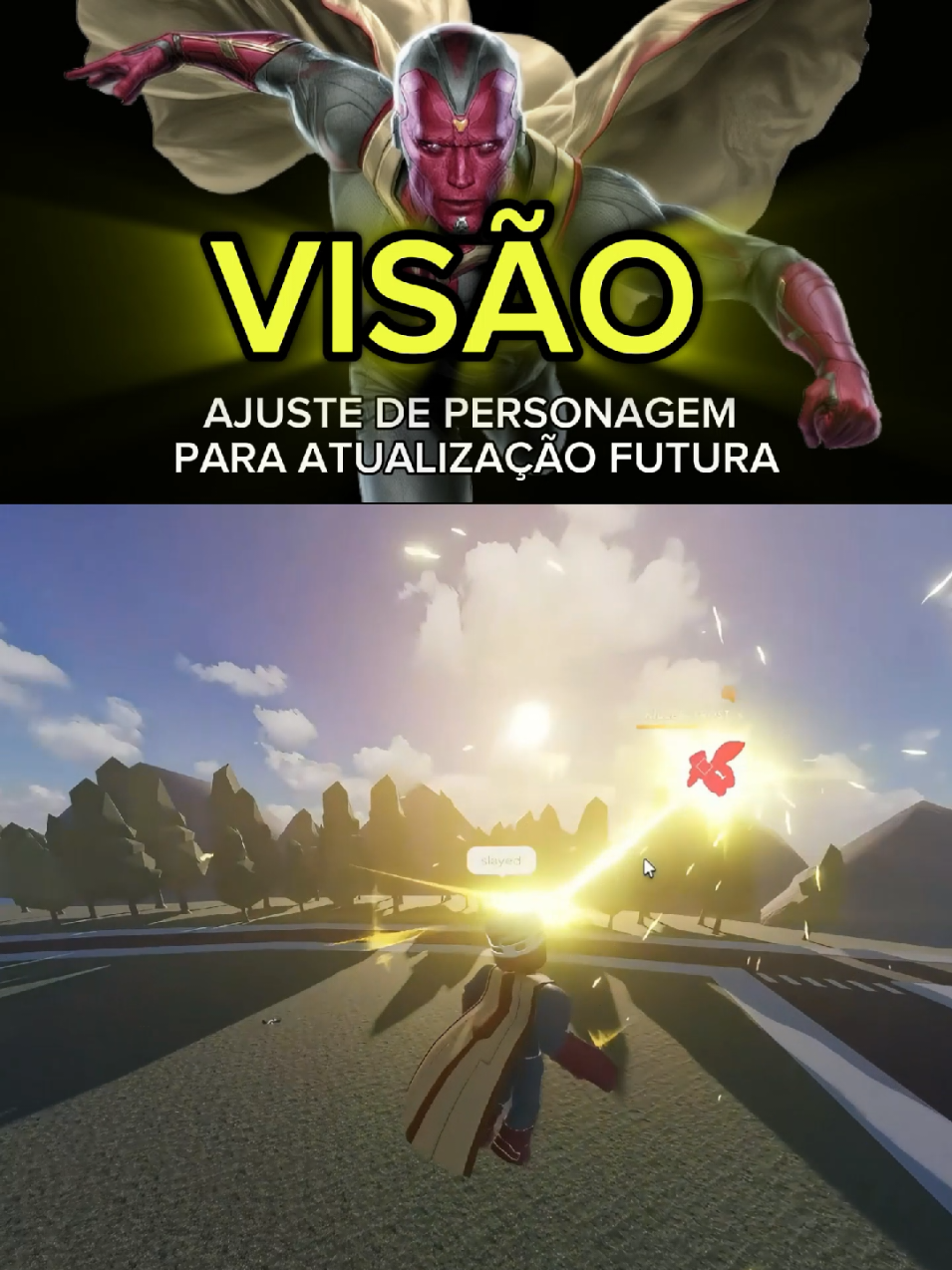 SÓ PQ EU TAVA AMANDO JOGAR CM ELE 🫨  #marvelomega #robloxfyp #fyp #vision #Marvel #atualizacao #robloxgames 