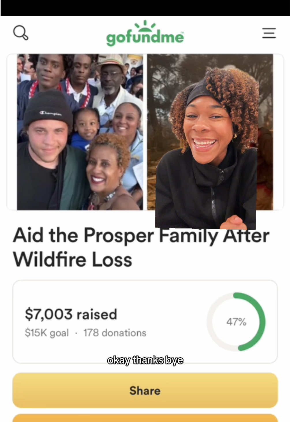 Let’s help the Prosper Family who lost everything in the LA fires reach their goal. Thank you in advance. ❤️