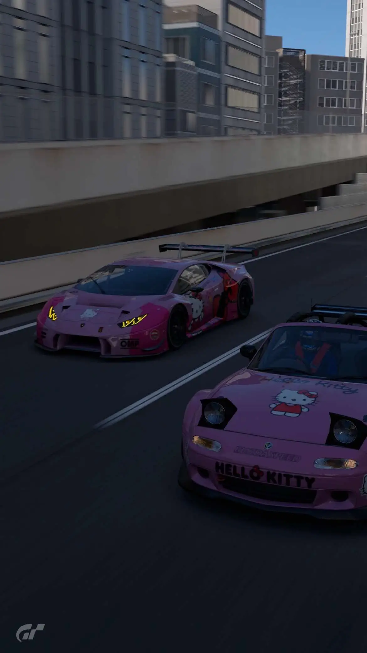 Hello kitty racecars🙀 #hellokitty #livery #huracangt3 #mustanggt3 #mx5 #gt3 #trackcars #racecars #granturismo #granturismo #gt7 #granturismophotography  #hellokittylover #hellokittygirl #sanrio #pink #hellokittyandfriends #mymelody #kuromi 
