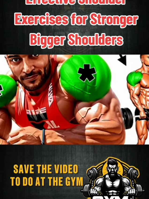 Effective Shoulder Exercises for Stronger Bigger Shoulders #motivation #Fitness #GymLife #gymmotivation #exercise #training #bodybuilding #shoulders #shoulderworkout 