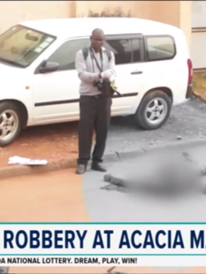 Police have foiled a bank robbery at Acacia Mall in Kololo, with at least six suspects shot dead.  #NBSLiveAt9 #NBSUpdates