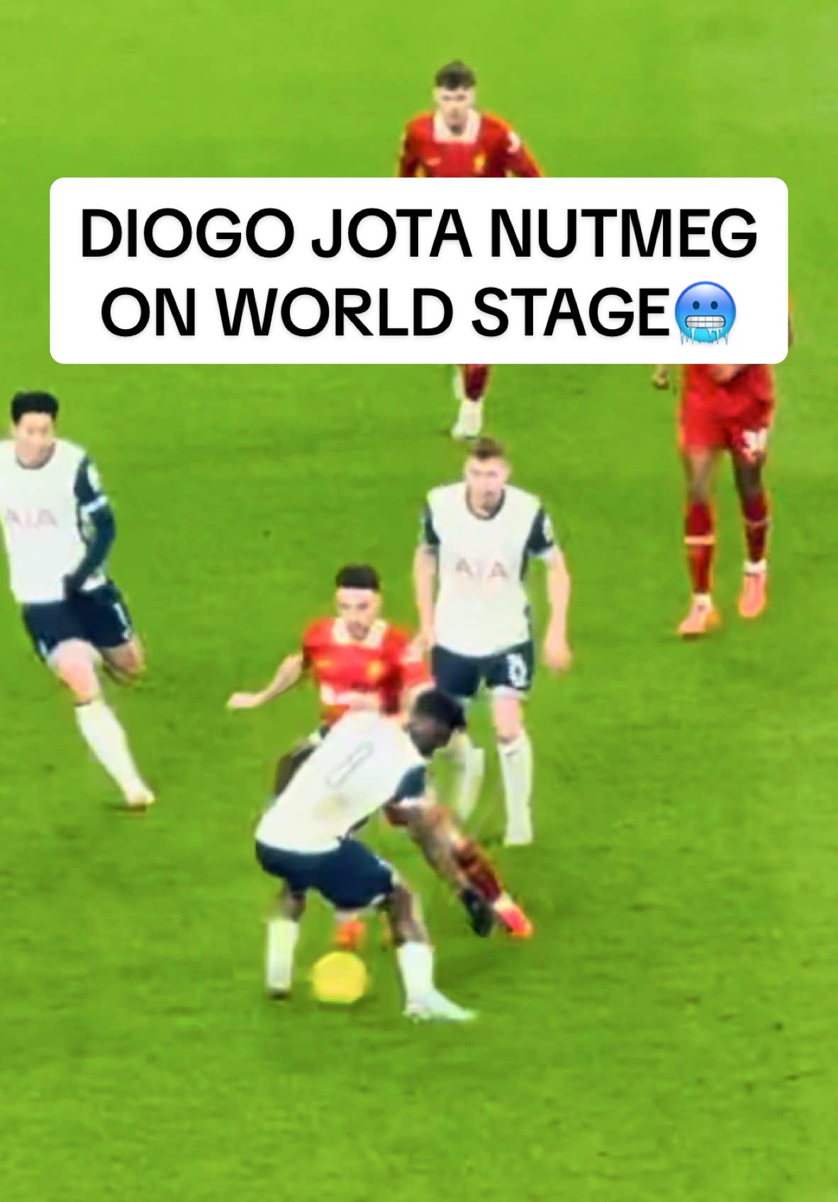 Diogo Jota Big Nutmeg on Bissouma🤯😂 How did Liverpool not win the 1st Leg of Carabao Cup Semi Final?🤔 #Football #TottenhamHotspur #Liverpool #SemiFinal #Nutmeg #foryou #Viral #Spurs #Midfielder #DiogoJota #Skills #CarabaoCup #Bissouma  