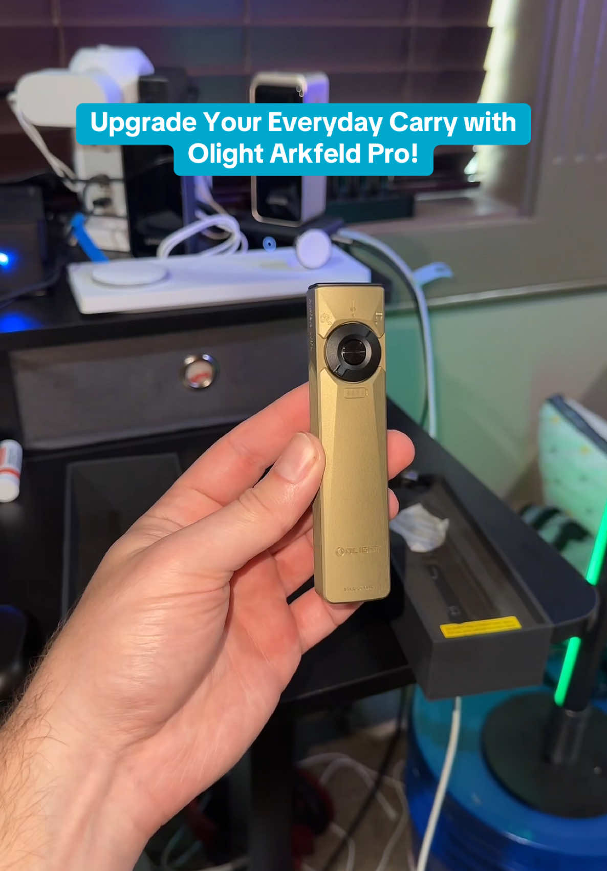 Brighten your adventures with the Olight Arkfeld Pro! Featuring 1,300 lumens, a green laser, and UV light, it’s the ultimate multitool for work or play. Waterproof, powerful, and built for any situation! Get yours now! #OlightArkfeldPro #EDCTools #AdventureReady #EverydayCarry #TechGear #CampingEssentials #FlashlightAddict #Multitool #OutdoorGear #BrightIdeas #olight #olightflashlight 