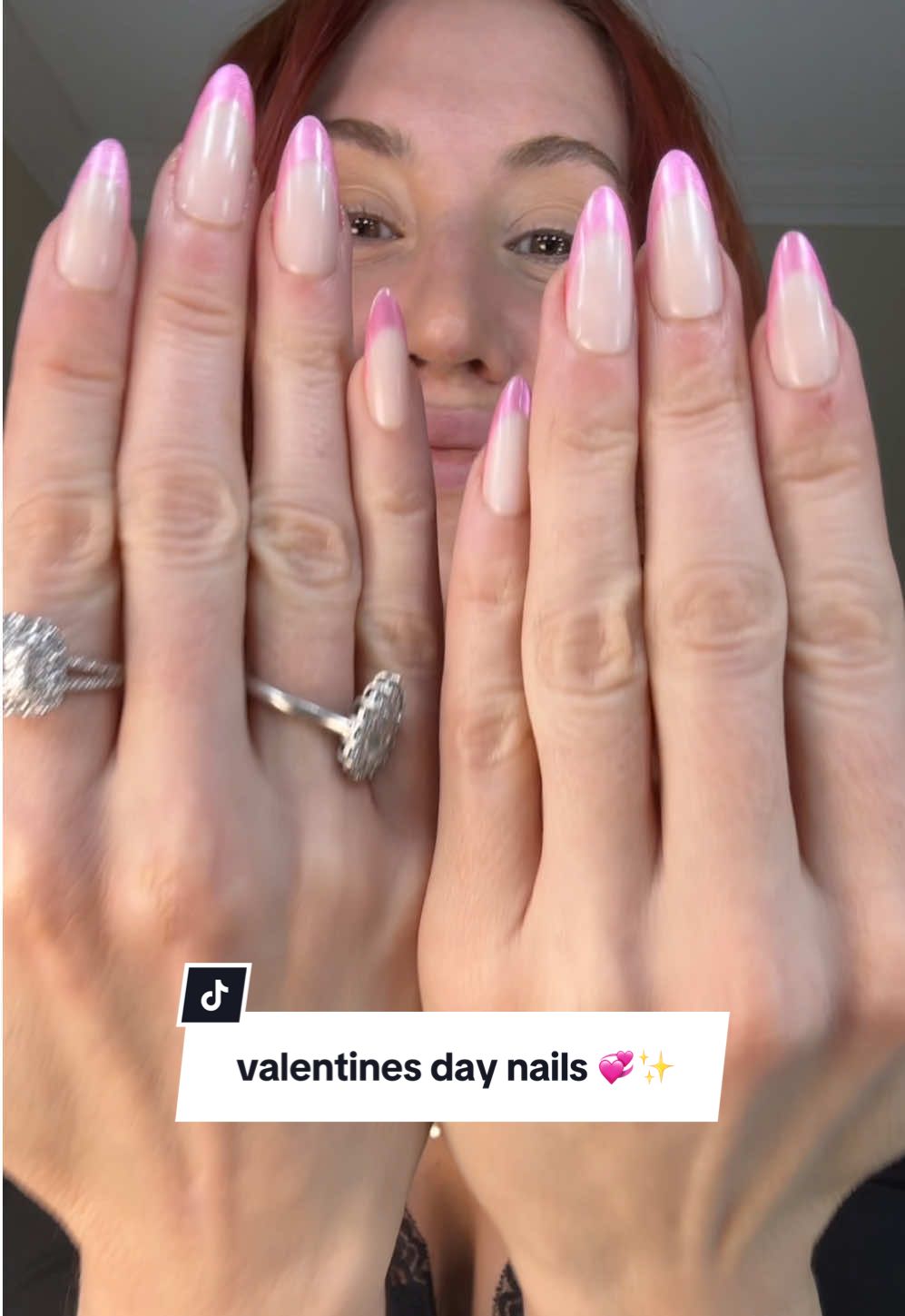 new press on nails 💞✨ #nailinspo #nails #frenchtipnails #nailideas #nailtransition #pressonnails #valentinesnails @Olive & June #valentinenails #pinknails 