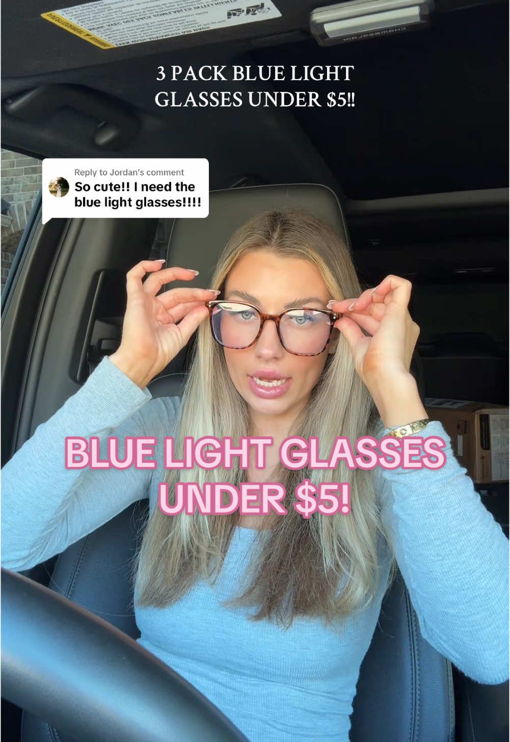 Replying to @Jordan STOPPPP UNDER $5?! Yes I am obsessed with them! #bluelightglases #glasses #itgirrrrl #glassestrend #tiktokshopfinds #tiktokmademebuyit #dealsforyoudays #momtok #sahm #fyp 