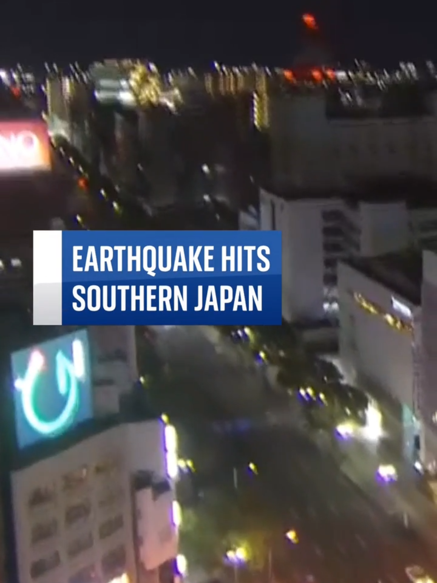 A tsunami warning was issued after a 6.9 magnitude earthquake hit the southern region of Kyushu in Japan.