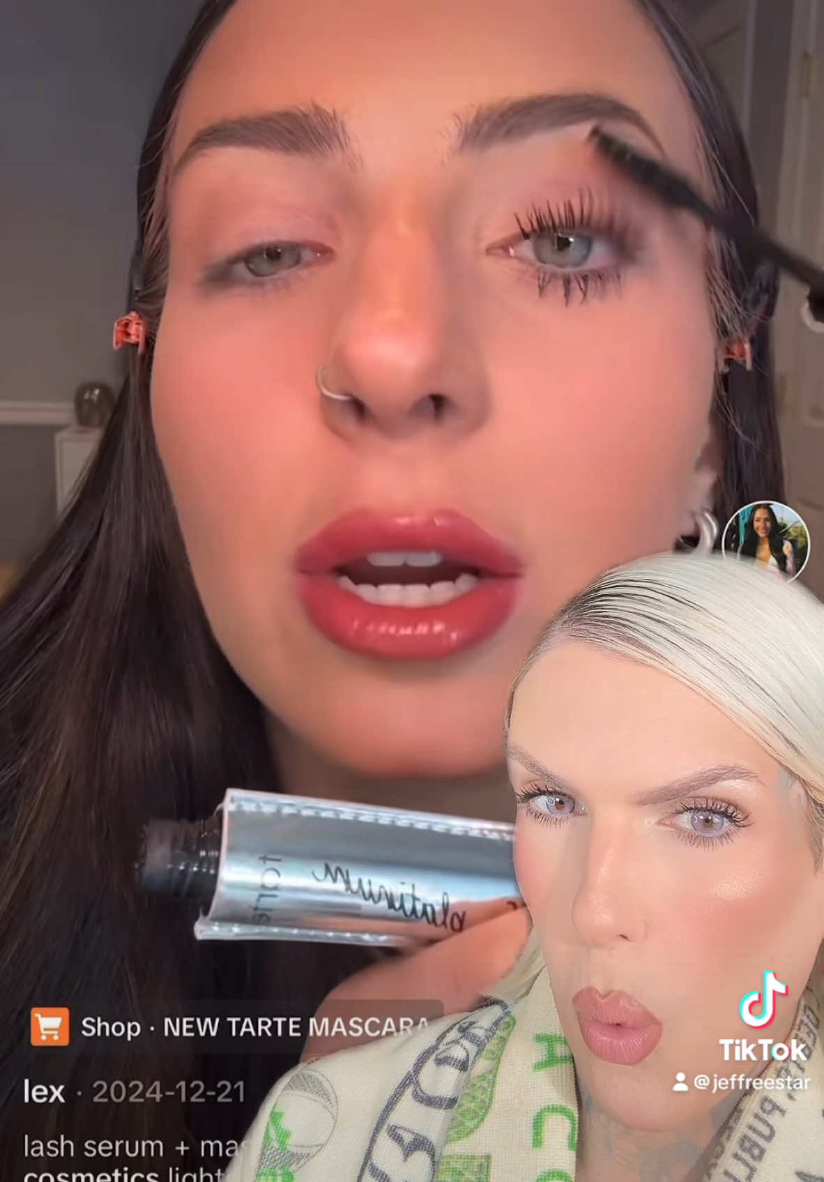 Is the VIRAL @tarte cosmetics lights, camera, lashes platinum mascara Jeffree Star Approved?! 😮‍💨 #jeffreestar #makeupreview #mascara #tarte #beautytips #makeup #fyp #duet w @lex  