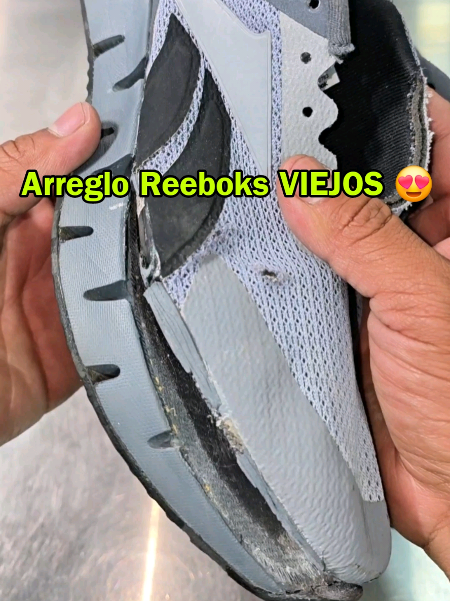 🔥Dejamos como NUEVOS a estos Reebok agujereados😯👌😎 #reebok #reebokclassic #reebokshoes #reparaciones #restauración #reconstruccion #renovación #zapateríaprofesional #másteraillón #QuitoEcuador🇪🇨 #carapungo‼️ 