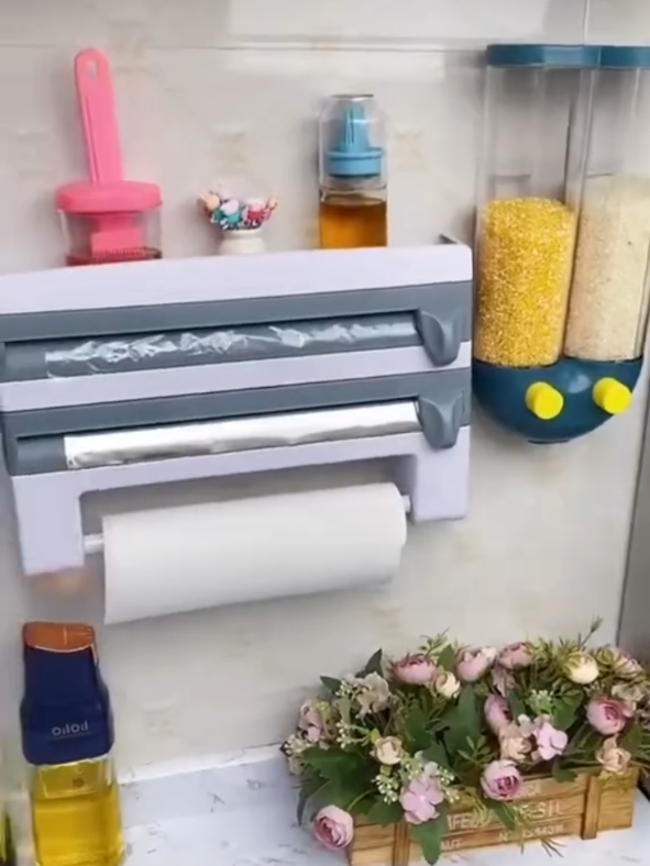 Distributeur Porte-rouleaux De Papier 3 En 1 Pour Cuisine✅👌#viralshorts #cuisine #tunisia #sousse #mahdia #kairouan #monastir#tunis #viral #viral_video #gadget #shopping #venteenligne #facebookmarketplace 