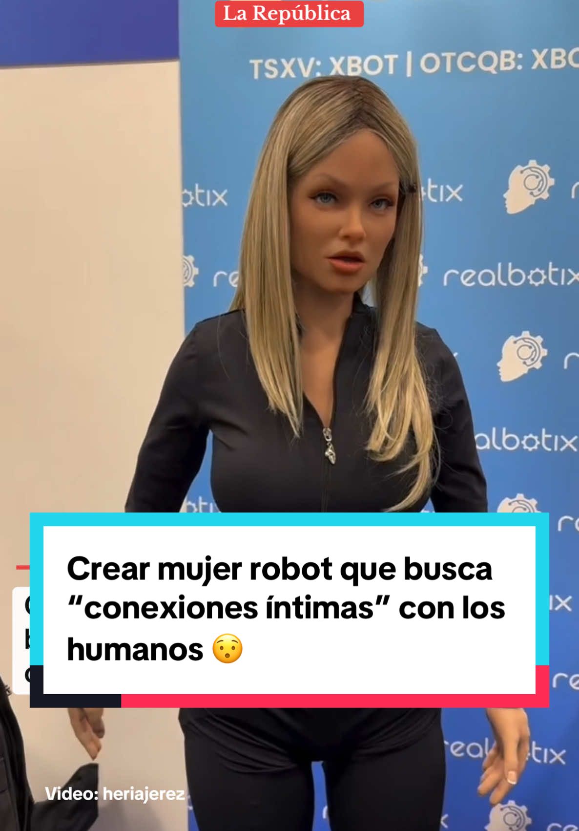 Crear mujer robot que busca conexiones íntimas con los humanos 😯  #larepublica #robot #humanoides  #ia #tecnologia #internacional #noticias 