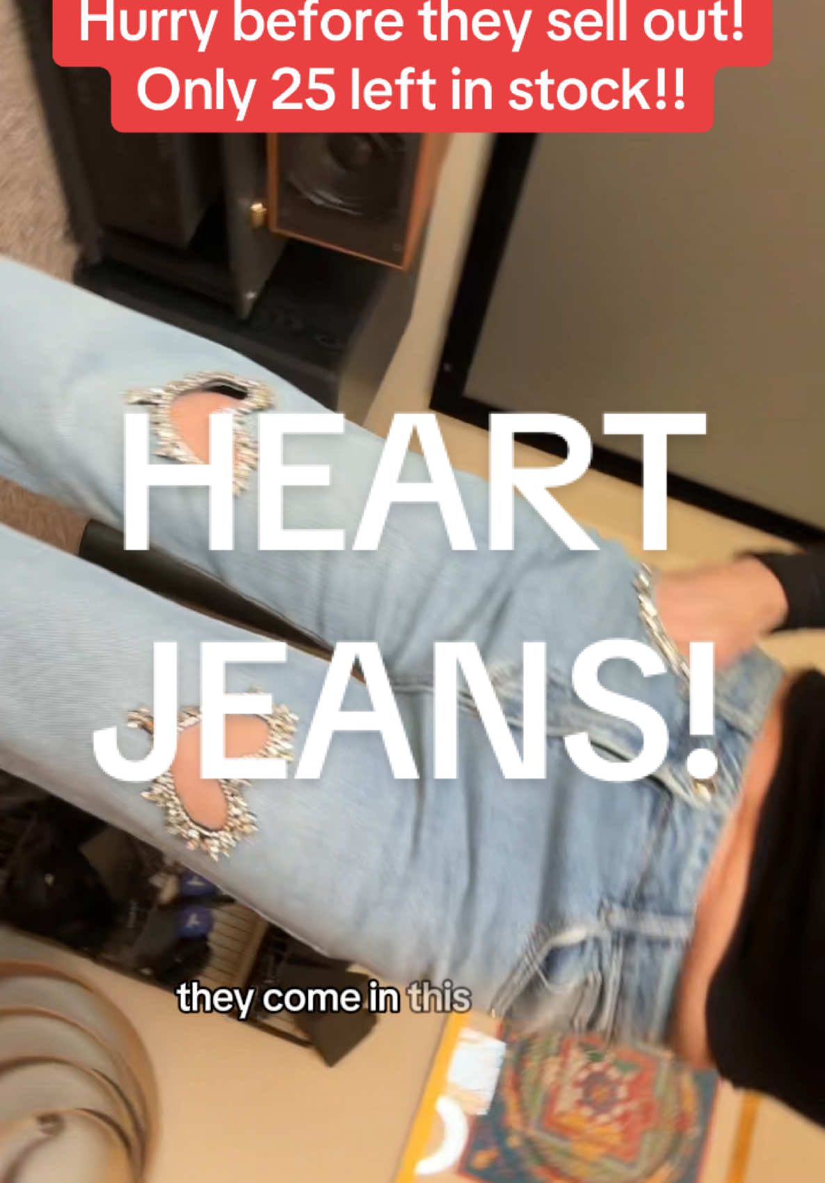 HEART JEANS for a casual  Valentine’s Day Vibe! #heart #heartjeans #rhinestones 