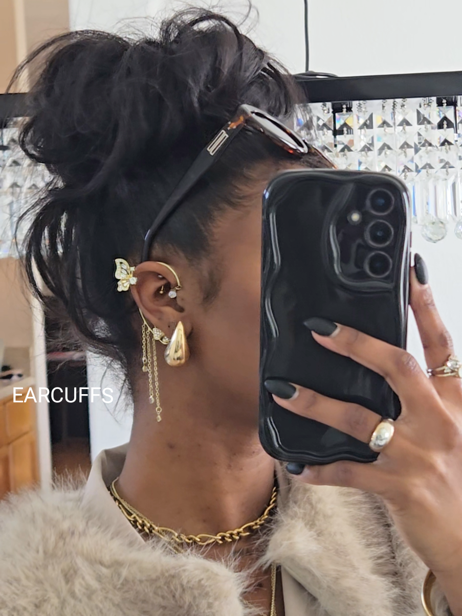 ear cuffs are such a vibe 😏🤞🏾 #earcuff #earrings #tiktokshopfinds #TikTokShop 