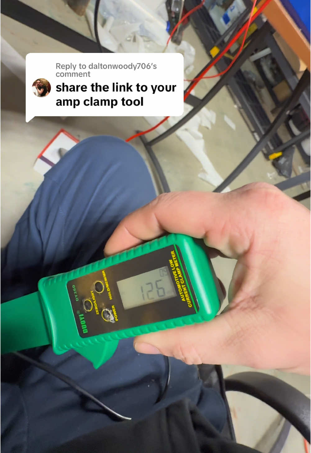 Replying to @daltonwoody706 It’s in my bio!!!! I saw @Ryan Mullen using the es version so me being me, had to track down the cheaper version! #ampclamp #tool #currentdraw #mechanic #newtools