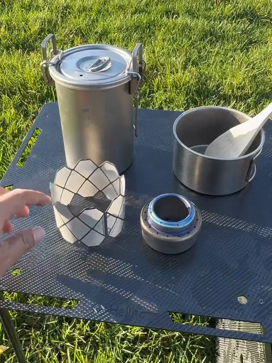 Build your own camping cookware nesting doll set for a family of three | 19-piece set, a palm-sized bag to get everything done, divided into a dry rice set, a coffee set, and a tea set #camping #outdoor #tealife #camping #equipment