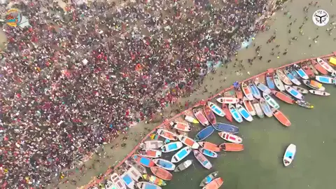 400 Million People Expected To Bathe in Holy Rivers for India's Biggest Hindu Festival, Mahakumbh Mela #india #hindu #hinduism Credit: Office of Chief Minister, Uttar Pradesh via Storyful