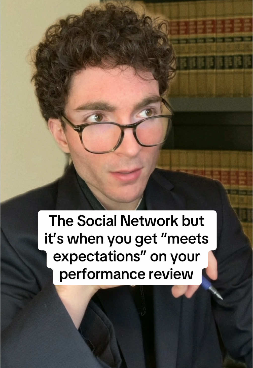 Getting “meets expectations” is the worst #performancereview #corporate #corporatelife #thesocialnetwork #sketchcomedy 