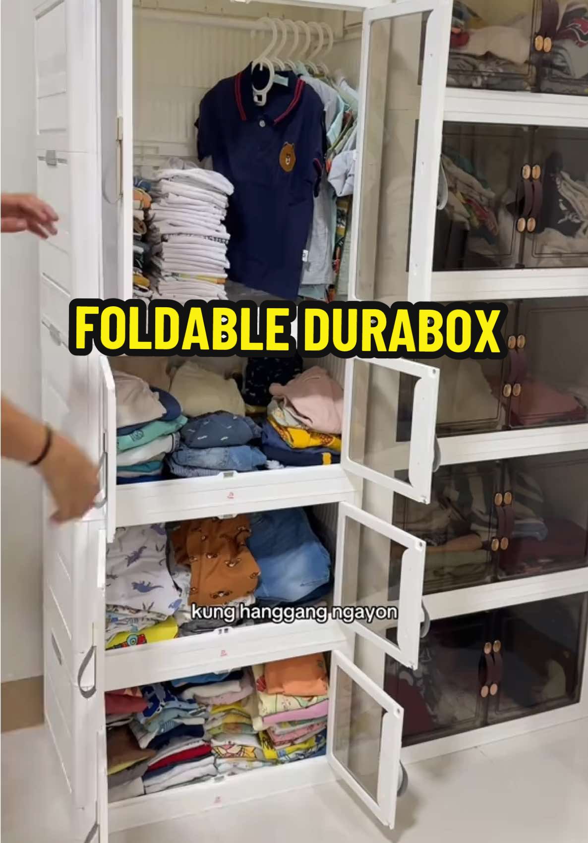 Ang dami ko nailagay 👏👏#foldablecabinet #foldableduraboxstorage #foldabledrawer 