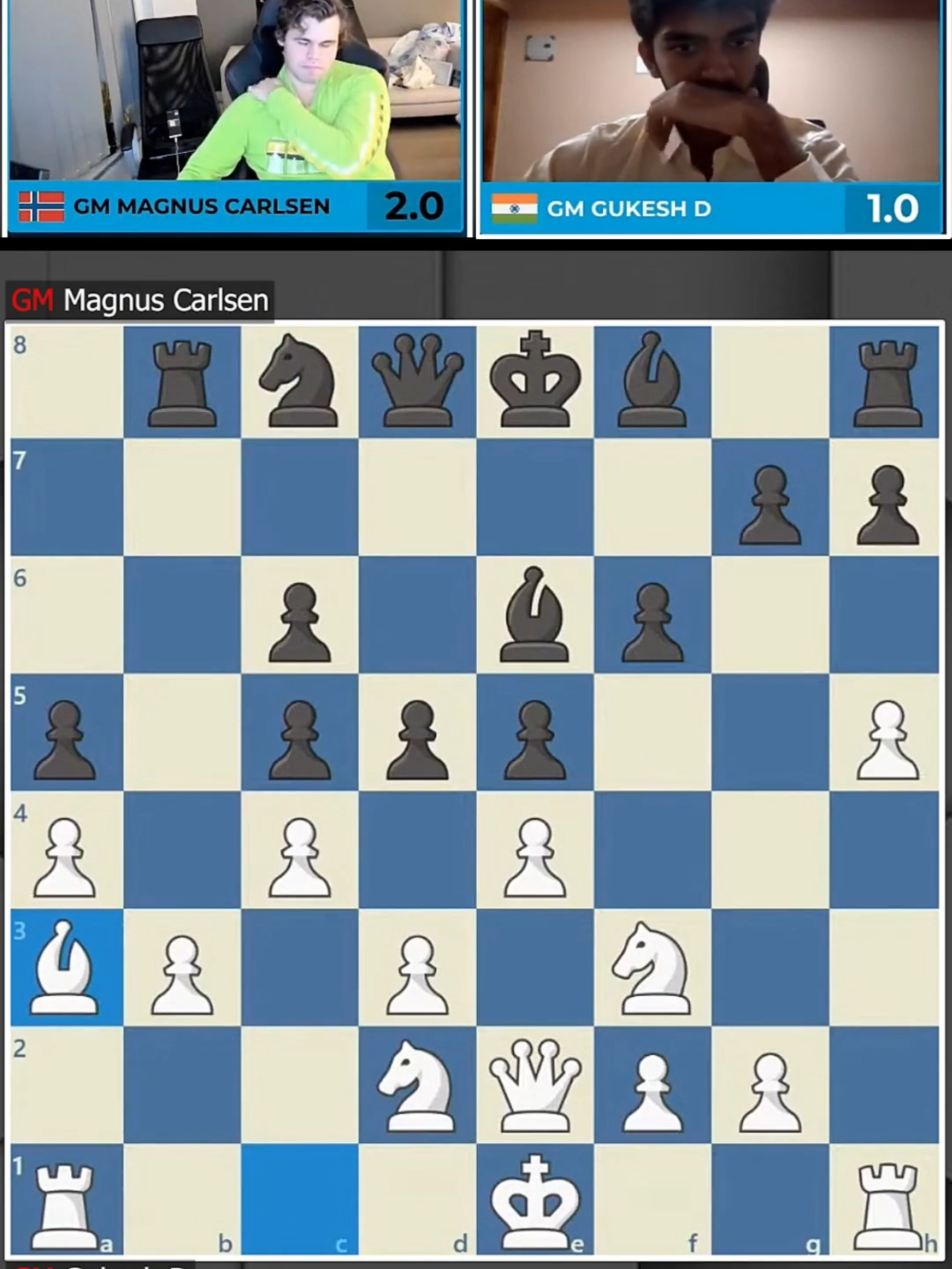 Part 1_Magnus Carlsen Faces Gukesh with the Sicilian Defense!#blitz #fyp #chesstok #chess #chessman #chessmaster #chesstiktok #chessgame #magnuscarlsen #Gukesh