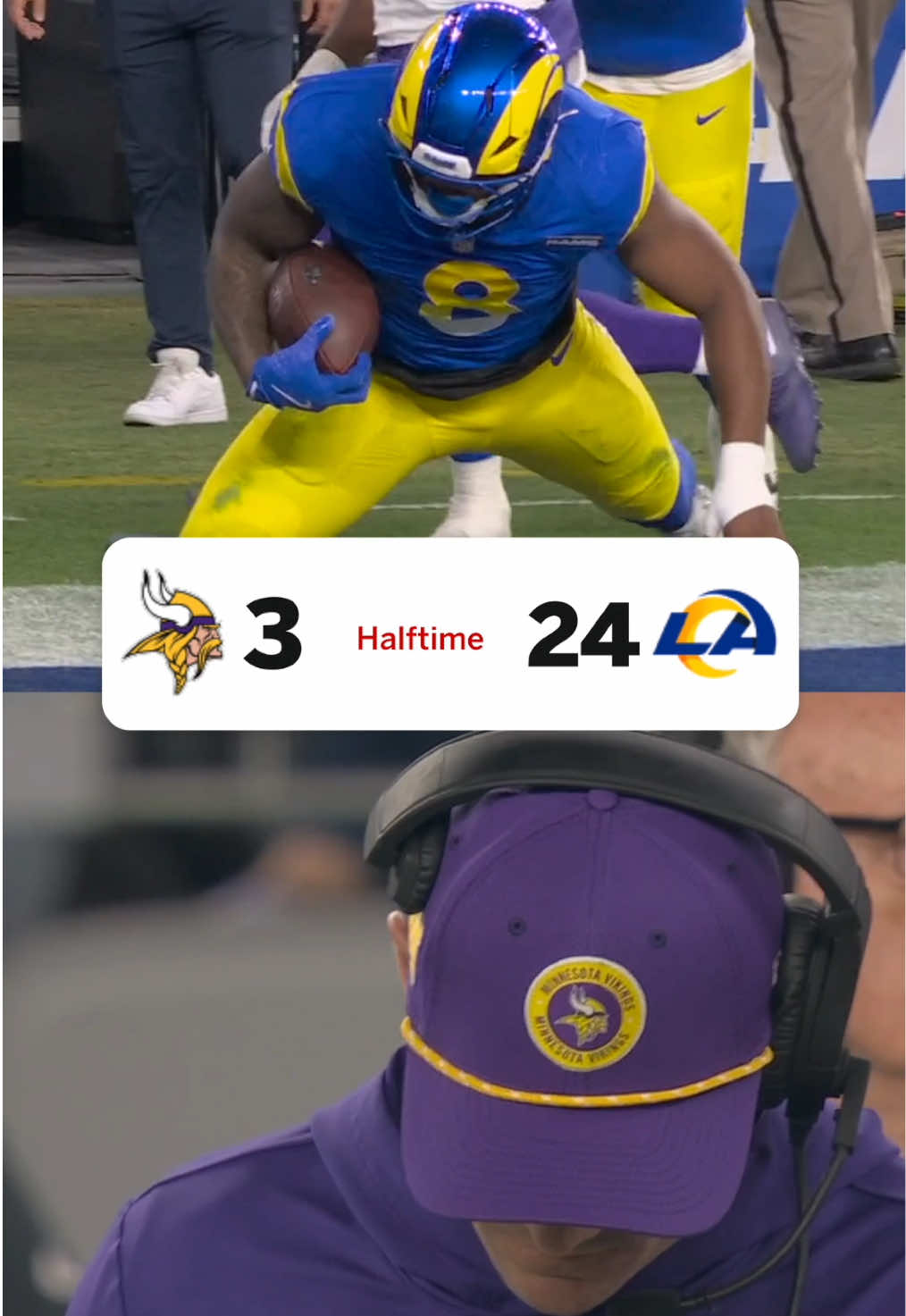 #Rams are demolishing the #Vikings at half 😳 #nfl #football #playoffs #minnesotavikings #losangeles 