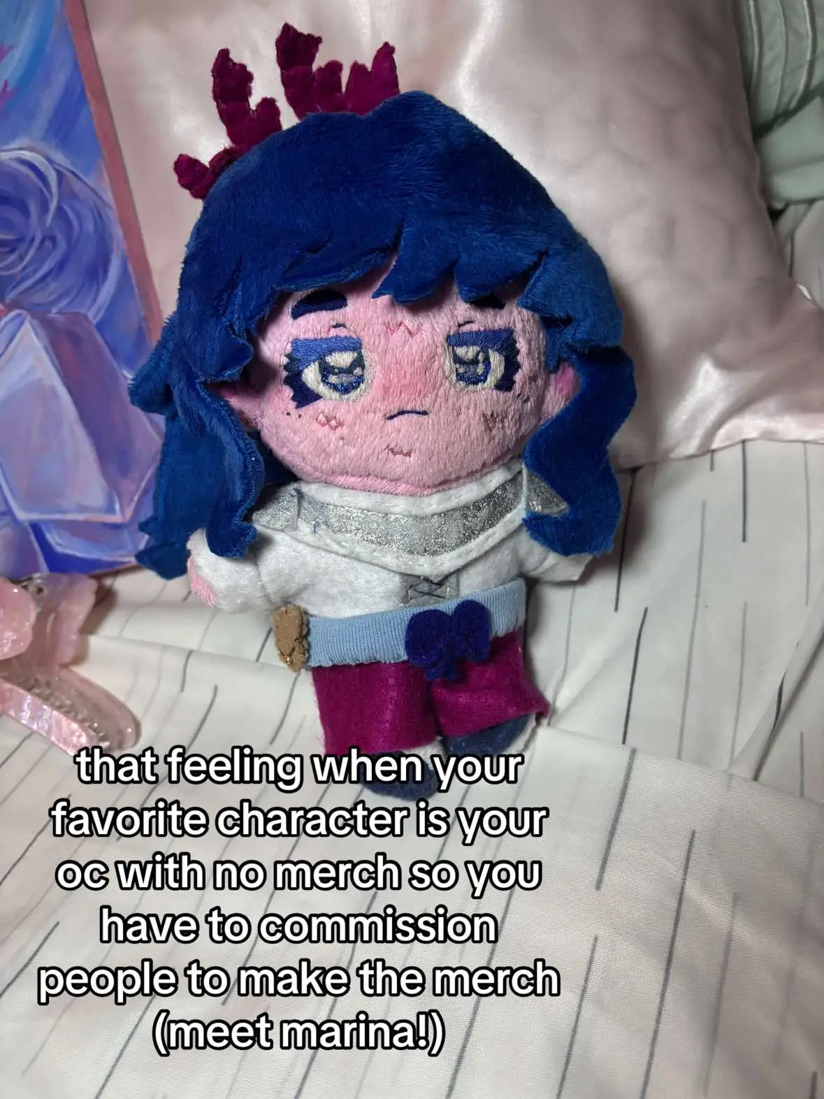 the artist is @🪡🧵 Cam’s Crafts 💛 , if there’s one thing i would want any followers of mine to take away from my account on tiktok it’s the supporting of small businesses and the love for art and fandoms. they truly have a gift and truly a gem of a person who gave my dnd character the love she deserves. and thank you @wypo for my wonderous birthday gift i think abt it every day. this is most likely my final post so I would like to thank everyone, i hope you have a swell day!#dnd #dungeonsanddragons #plushies #fandom #SmallBusiness #oc #art #painting 