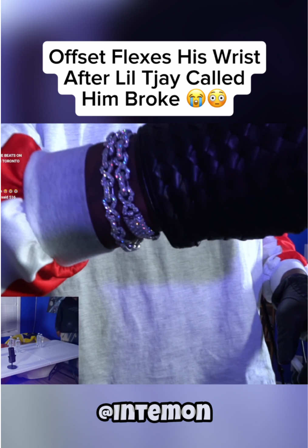 Offset Flexes His Wrist After Lil Tjay Called Him Broke 😭😳 #offset #davis #fyp #viral #liltjay #5star #plaqueboymax 