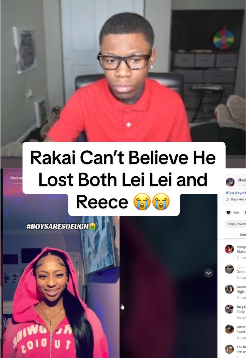 Rakai Can’t Believe He Lost Both Lei Lei and Reece #fyp #rakai #leilei #reece #gf #trending #viralvideo 