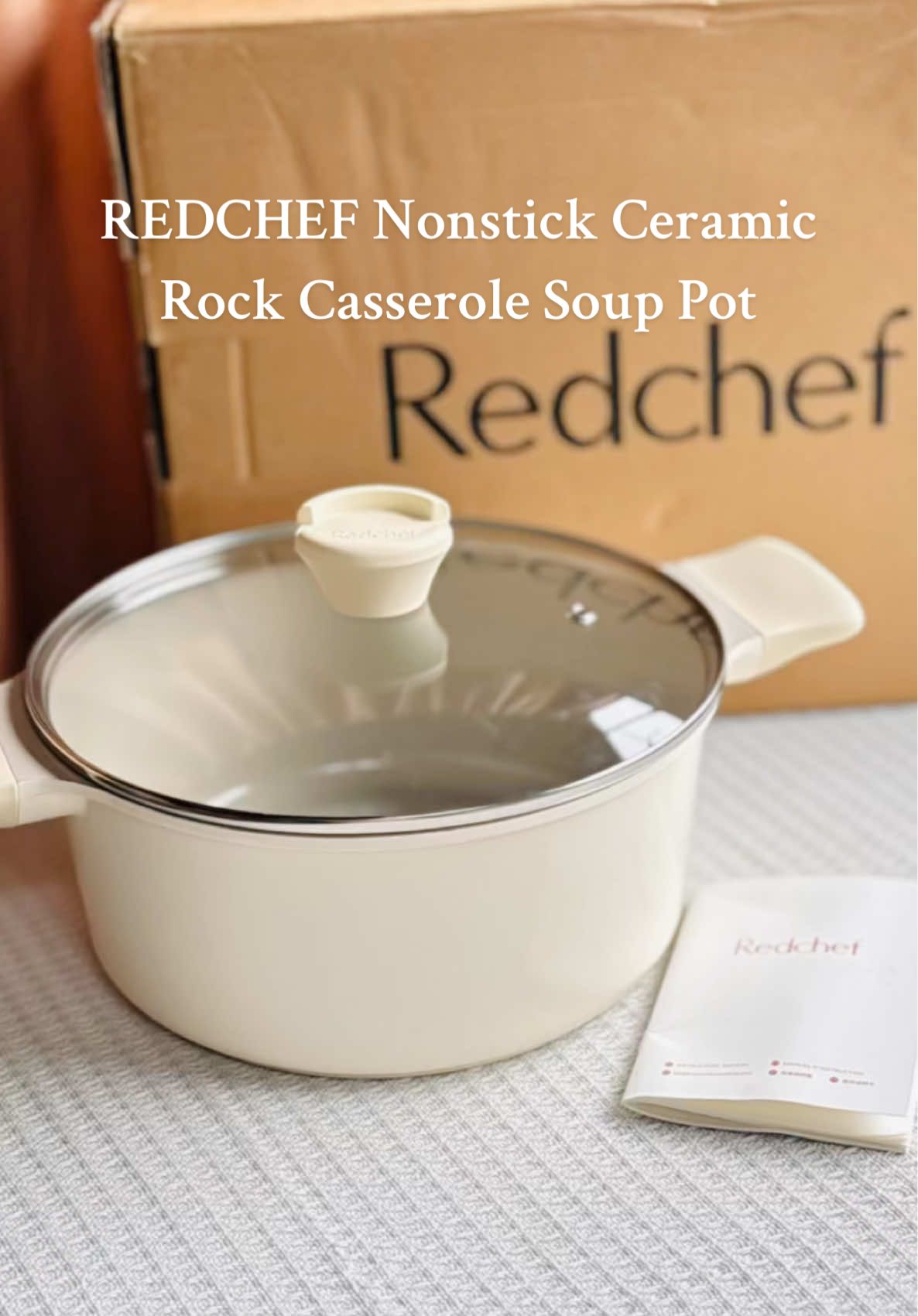 REDCHEF! Good Quality yet Affordable Non-Stick Ceramic Rock Casserole Soup Pot!  #redchef #redchefcookware #cookware #kitchenware #aesthetic  #nonstickcookware #casserole #souppot 