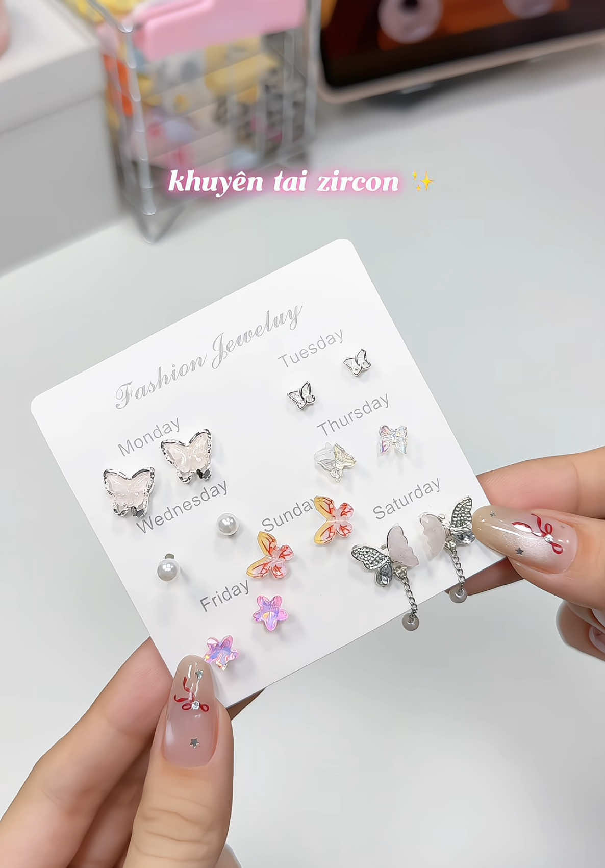 Set khuyên tai xinhh iuu mà giá hạt dẻ nữa í #unbox #unboxwithvie #xuhuong #xuhuongtiktok #viral #xh #zircon #bongtai #khuyentai #bongtaibac925 #bac925 