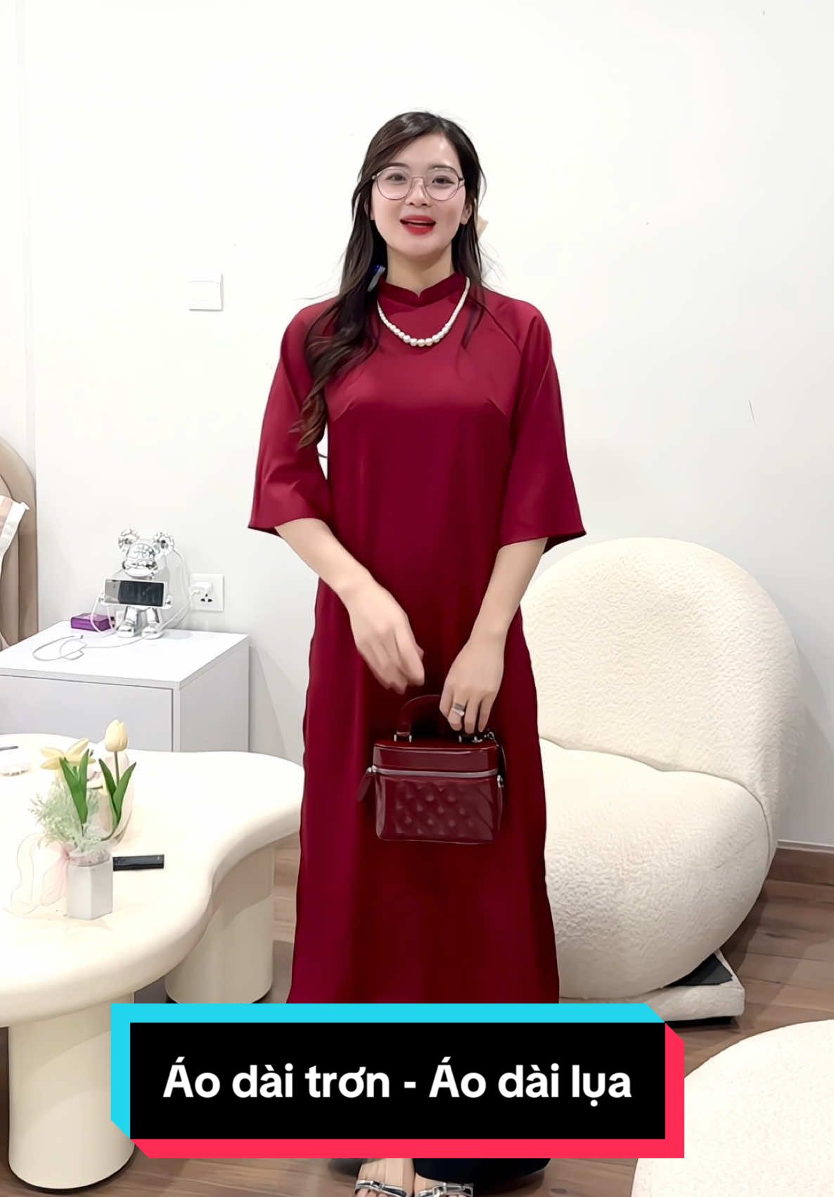 Áo dài trơn - Áo dài lụa #xuhuong #aodai 