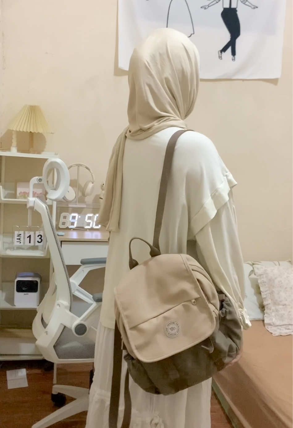 Backpack lucu 🤎#backpack #tasgendong #tasranseltwostrap #taskuliah #tassekolah 