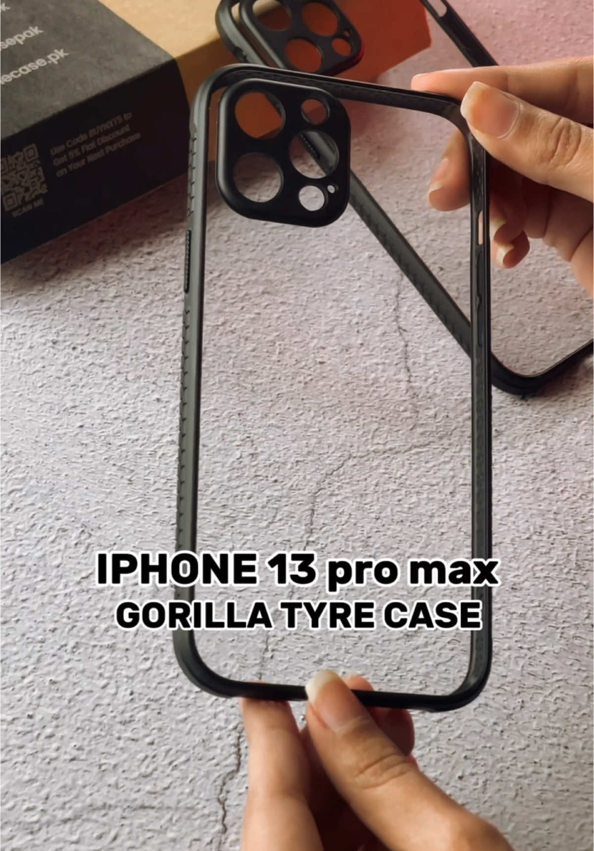 New Year Sale Ending Now!! iPhone 13 Pro Max Branded Gorilla Tyre Bumper Case Transparent Case ➡️ Get Free Delivery all over 🇵🇰 ➡️Sides are soft shock Proof Hybrid Rubber  ➡️ Gives up to 15 ft Drop Protection ➡️Back is Glass like Acrylic Material  ➡️Precise holes for Camera and Buttons  ➡️With camera protection raised edges  ➡️ High quality Shock proof Material
➡️ Real Camera video, we deliver what we show.
➡️ Click on shop Now
➡️ WhatsApp: 0336-12345 01